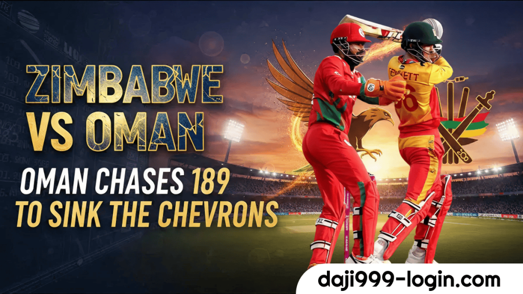 54Zimbabwe vs Oman Oman Chases 189 to Sink the Chevrons